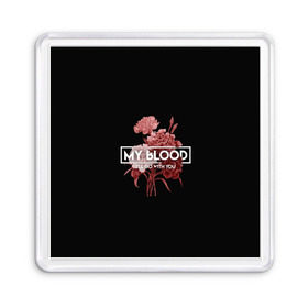 Магнит 55*55 с принтом TOP. My Blood в городе Новоалтайск, Пластик | Размер: 65*65 мм; Размер печати: 55*55 мм | dun | joseph | josh | joshua | one | pilots | top | trench | twenty | tyler | usa | william | дан | джозеф | джош | джошуа | пилоты | сша | тайлер | уильям