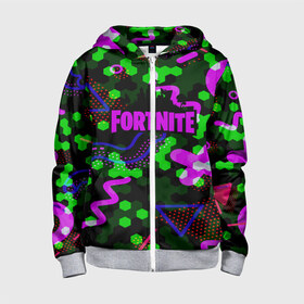 Детская толстовка 3D на молнии с принтом FORTNITE в городе Новоалтайск, 100% полиэстер |  манжеты и пояс оформлены широкой мягкой резинкой, двухслойный капюшон со шнурком для регулировки, спереди карманы и застежка-молния
 | battle royale | fortnite | fortnite battle royale | futuresynth | game | outrun | retrowave | synth | synthwave | игры | ретровейв | синтвейв | фортнайт