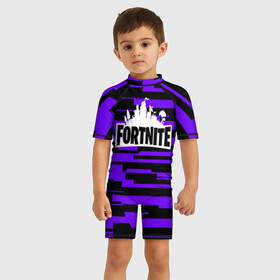 Детский купальный костюм 3D с принтом FORTNITE в городе Новоалтайск, Полиэстер 85%, Спандекс 15% | застежка на молнии на спине | Тематика изображения на принте: battle royale | fortnite | fortnite royale | raven fortnite. | the forest