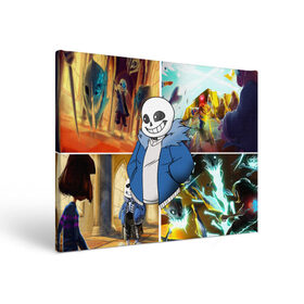 Холст прямоугольный с принтом Sans в городе Новоалтайск, 100% ПВХ |  | sans | undertale
