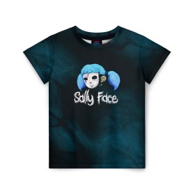 Детская футболка 3D с принтом Sally Face в городе Новоалтайск, 100% гипоаллергенный полиэфир | прямой крой, круглый вырез горловины, длина до линии бедер, чуть спущенное плечо, ткань немного тянется | sally face | гизмо | девид | девочка | игра | лари | ларри | мальчик | маска | мрачная | на лице | пых | с протезом | сал | сали | салли | салли фейс | фейс | фэйс | эддисон | эшли