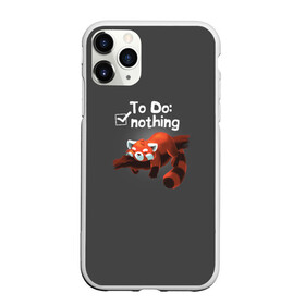Чехол для iPhone 11 Pro матовый с принтом To Do Nothing в городе Новоалтайск, Силикон |  | ленивец | лень | панда