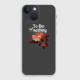 Чехол для iPhone 13 mini с принтом To Do: Nothing в городе Новоалтайск,  |  | ленивец | лень | панда