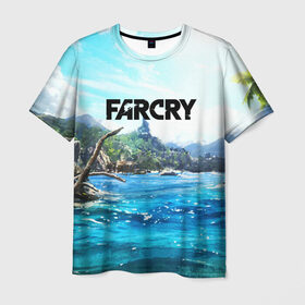 Мужская футболка 3D с принтом FARCRY в городе Новоалтайск, 100% полиэфир | прямой крой, круглый вырез горловины, длина до линии бедер | far cry | far cry 5 | far cry new dawn | farcry | fc 5 | fc5 | game | new dawn | игры | постапокалипсис | фар край | фар край 5