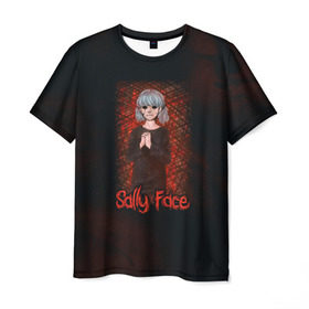 Мужская футболка 3D с принтом Sally Face в городе Новоалтайск, 100% полиэфир | прямой крой, круглый вырез горловины, длина до линии бедер | Тематика изображения на принте: sally face | гизмо | девид | девочка | игра | лари | ларри | мальчик | маска | мрачная | на лице | пых | с протезом | сал | сали | салли | салли фейс | фейс | фэйс | эддисон | эшли