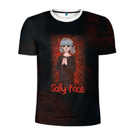 Мужская футболка 3D спортивная с принтом Sally Face в городе Новоалтайск, 100% полиэстер с улучшенными характеристиками | приталенный силуэт, круглая горловина, широкие плечи, сужается к линии бедра | sally face | гизмо | девид | девочка | игра | лари | ларри | мальчик | маска | мрачная | на лице | пых | с протезом | сал | сали | салли | салли фейс | фейс | фэйс | эддисон | эшли