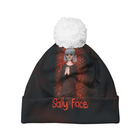 Шапка 3D c помпоном с принтом Sally Face в городе Новоалтайск, 100% полиэстер | универсальный размер, печать по всей поверхности изделия | sally face | гизмо | девид | девочка | игра | лари | ларри | мальчик | маска | мрачная | на лице | пых | с протезом | сал | сали | салли | салли фейс | фейс | фэйс | эддисон | эшли