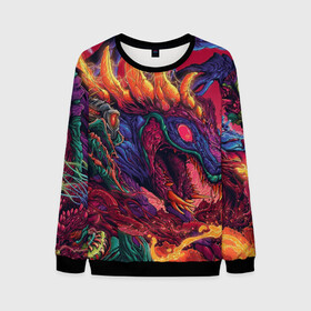 Мужской свитшот 3D с принтом HyperBEAST в городе Новоалтайск, 100% полиэстер с мягким внутренним слоем | круглый вырез горловины, мягкая резинка на манжетах и поясе, свободная посадка по фигуре |  warning |  ко |  оружие | автомат