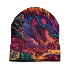 Шапка 3D с принтом HyperBEAST в городе Новоалтайск, 100% полиэстер | универсальный размер, печать по всей поверхности изделия |  warning |  ко |  оружие | автомат