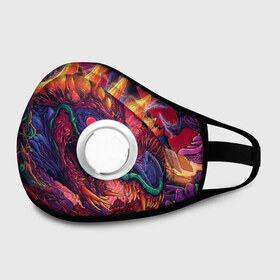 Маска из неопрена с принтом HyperBEAST в городе Новоалтайск, неопрен 100% | Форма огибающая нос. Резинки для ушей с дополнительной резинкой на затылке. Клапан для выдоха для активного дыхания при занятиях спортом. Эластичный материал маски и окантовки для лучшего растяжения и прилегания маски.  |  warning |  ко |  оружие | автомат