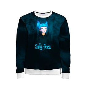 Детский свитшот 3D с принтом Sally Face в городе Новоалтайск, 100% полиэстер | свободная посадка, прямой крой, мягкая тканевая резинка на рукавах и понизу свитшота | sally face | гизмо | девид | девочка | игра | лари | ларри | мальчик | маска | мрачная | на лице | пых | с протезом | сал | сали | салли | салли фейс | фейс | фэйс | эддисон | эшли