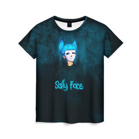 Женская футболка 3D с принтом Sally Face в городе Новоалтайск, 100% полиэфир ( синтетическое хлопкоподобное полотно) | прямой крой, круглый вырез горловины, длина до линии бедер | sally face | гизмо | девид | девочка | игра | лари | ларри | мальчик | маска | мрачная | на лице | пых | с протезом | сал | сали | салли | салли фейс | фейс | фэйс | эддисон | эшли