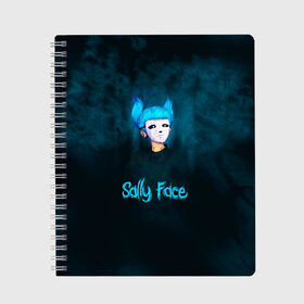 Тетрадь с принтом Sally Face в городе Новоалтайск, 100% бумага | 48 листов, плотность листов — 60 г/м2, плотность картонной обложки — 250 г/м2. Листы скреплены сбоку удобной пружинной спиралью. Уголки страниц и обложки скругленные. Цвет линий — светло-серый
 | sally face | гизмо | девид | девочка | игра | лари | ларри | мальчик | маска | мрачная | на лице | пых | с протезом | сал | сали | салли | салли фейс | фейс | фэйс | эддисон | эшли