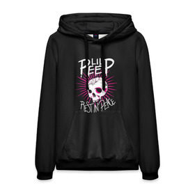 Мужская толстовка 3D с принтом Lil Peep. Rest In Peace в городе Новоалтайск, 100% полиэстер | двухслойный капюшон со шнурком для регулировки, мягкие манжеты на рукавах и по низу толстовки, спереди карман-кенгуру с мягким внутренним слоем. | лил пип | рэп