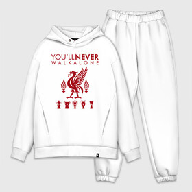 Мужской костюм хлопок OVERSIZE с принтом Ливерпуль в городе Новоалтайск,  |  | anfield | liverpool | liverpool fc | the reds | you ll never walk a | клубная | красные | ливерпуль | мерсисайдцы | фанатская | футбольная | футбольный клуб | футбольный клуб ливерпуль | энфилд