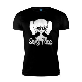 Мужская футболка премиум с принтом Sally Face в городе Новоалтайск, 92% хлопок, 8% лайкра | приталенный силуэт, круглый вырез ворота, длина до линии бедра, короткий рукав | sally face | гизмо | девид | девочка | игра | лари | ларри | мальчик | маска | мрачная | на лице | пых | с протезом | сал | сали | салли | салли фейс | фейс | фэйс | эддисон | эшли