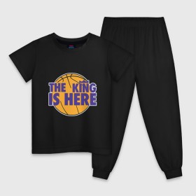 Детская пижама хлопок с принтом Lakers - Король здесь в городе Новоалтайск, 100% хлопок |  брюки и футболка прямого кроя, без карманов, на брюках мягкая резинка на поясе и по низу штанин
 | cavaliers | cleveland | coach | james | king | lakers | lebron | los angeles | nba | player | slam dunk | sport | team | баскетбол | борода | джеймс | игрок | кавальерс | калиф | кливленд | король | леброн | лейкерс | лос анджелес | нба | слэм д
