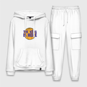 Мужской костюм хлопок с толстовкой с принтом Lakers   Король здесь в городе Новоалтайск,  |  | Тематика изображения на принте: cavaliers | cleveland | coach | james | king | lakers | lebron | los angeles | nba | player | slam dunk | sport | team | баскетбол | борода | джеймс | игрок | кавальерс | калиф | кливленд | король | леброн | лейкерс | лос анджелес | нба | слэм д