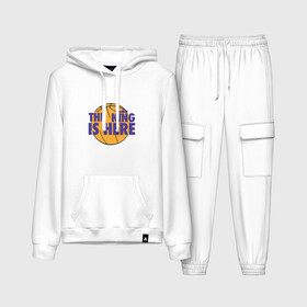Женский костюм хлопок (с толстовкой) с принтом Lakers   Король здесь в городе Новоалтайск,  |  | cavaliers | cleveland | coach | james | king | lakers | lebron | los angeles | nba | player | slam dunk | sport | team | баскетбол | борода | джеймс | игрок | кавальерс | калиф | кливленд | король | леброн | лейкерс | лос анджелес | нба | слэм д