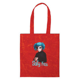 Шоппер 3D с принтом Sally Face в городе Новоалтайск, 100% полиэстер | Плотность: 200 г/м2; Размер: 34×35 см; Высота лямок: 30 см | sally face | гизмо | девид | девочка | игра | лари | ларри | мальчик | маска | мрачная | на лице | пых | с протезом | сал | сали | салли | салли фейс | фейс | фэйс | эддисон | эшли