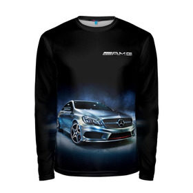 Мужской лонгслив 3D с принтом Mercedes AMG в городе Новоалтайск, 100% полиэстер | длинные рукава, круглый вырез горловины, полуприлегающий силуэт | car | mercedes | mercedes   benz | motorsport | автомобиль | автоспорт | мерседес | спорткар