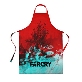 Фартук 3D с принтом FARCRY в городе Новоалтайск, 100% полиэстер | общий размер — 65 х 85 см, ширина нагрудника — 26 см, горловина — 53 см, длина завязок — 54 см, общий обхват в поясе — 173 см. Принт на завязках и на горловине наносится с двух сторон, на основной части фартука — только с внешней стороны | far cry | far cry 5 | far cry new dawn | far cry primal | farcry | fc 5 | fc5 | game | new dawn | primal | игры | постапокалипсис | фар край | фар край 5