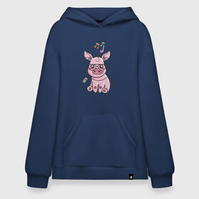 Худи SuperOversize хлопок с принтом Music Pig в городе Новоалтайск, 70% хлопок, 30% полиэстер, мягкий начес внутри | карман-кенгуру, эластичная резинка на манжетах и по нижней кромке, двухслойный капюшон
 | 2019 | дед мороз | дом | елка | желание | животные | зима | кабан | милый | мороз | настроение | новый год | пеппа | подарок | позитив | поросенок | праздник | радость | рождество | санта клаус | свинка