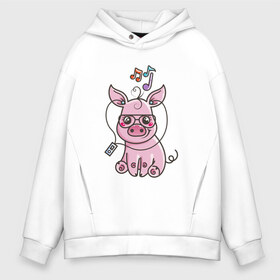 Мужское худи Oversize хлопок с принтом Music Pig в городе Новоалтайск, френч-терри — 70% хлопок, 30% полиэстер. Мягкий теплый начес внутри —100% хлопок | боковые карманы, эластичные манжеты и нижняя кромка, капюшон на магнитной кнопке | 2019 | дед мороз | дом | елка | желание | животные | зима | кабан | милый | мороз | настроение | новый год | пеппа | подарок | позитив | поросенок | праздник | радость | рождество | санта клаус | свинка