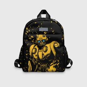 Детский рюкзак 3D с принтом Bumblebee в городе Новоалтайск, 100% полиэстер | лямки с регулируемой длиной, сверху петелька, чтобы рюкзак можно было повесить на вешалку. Основное отделение закрывается на молнию, как и внешний карман. Внутри дополнительный карман. По бокам два дополнительных кармашка | Тематика изображения на принте: kefer | volkswagen | автобот | бамблби | трансформатор | трансформаторы | шершень | шмель