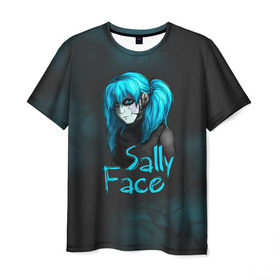 Мужская футболка 3D с принтом Sally Face в городе Новоалтайск, 100% полиэфир | прямой крой, круглый вырез горловины, длина до линии бедер | sally face | гизмо | девид | девочка | игра | лари | ларри | мальчик | маска | мрачная | на лице | пых | с протезом | сал | сали | салли | салли фейс | фейс | фэйс | эддисон | эшли