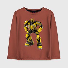 Детский лонгслив хлопок с принтом Bumblebee в городе Новоалтайск, 100% хлопок | круглый вырез горловины, полуприлегающий силуэт, длина до линии бедер | kefer | volkswagen | автобот | бамблби | трансформатор | трансформаторы | шершень | шмель