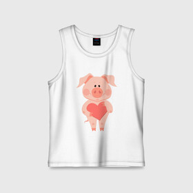 Детская майка хлопок с принтом Love Pig в городе Новоалтайск,  |  | 2019 | дед мороз | дом | елка | желание | животные | зима | кабан | милый | мороз | настроение | новый год | пеппа | подарок | позитив | поросенок | праздник | радость | рождество | санта клаус | свинка