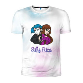Мужская футболка 3D спортивная с принтом Sally Face в городе Новоалтайск, 100% полиэстер с улучшенными характеристиками | приталенный силуэт, круглая горловина, широкие плечи, сужается к линии бедра | sally face | гизмо | девид | девочка | игра | лари | ларри | мальчик | маска | мрачная | на лице | пых | с протезом | сал | сали | салли | салли фейс | фейс | фэйс | эддисон | эшли