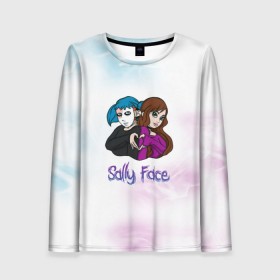 Женский лонгслив 3D с принтом Sally Face в городе Новоалтайск, 100% полиэстер | длинные рукава, круглый вырез горловины, полуприлегающий силуэт | sally face | гизмо | девид | девочка | игра | лари | ларри | мальчик | маска | мрачная | на лице | пых | с протезом | сал | сали | салли | салли фейс | фейс | фэйс | эддисон | эшли
