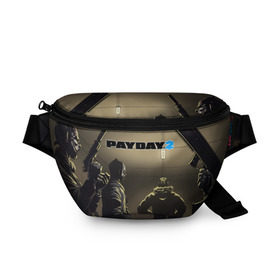 Поясная сумка 3D с принтом Payday 2 в городе Новоалтайск, 100% полиэстер | плотная ткань, ремень с регулируемой длиной, внутри несколько карманов для мелочей, основное отделение и карман с обратной стороны сумки застегиваются на молнию | 2 | payday | беглец | бот | ограбления | пейдей | призрак | симулятор | техник | штурмовик | шутер