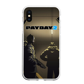Чехол для iPhone XS Max матовый с принтом Payday 2 в городе Новоалтайск, Силикон | Область печати: задняя сторона чехла, без боковых панелей | 2 | payday | беглец | бот | ограбления | пейдей | призрак | симулятор | техник | штурмовик | шутер
