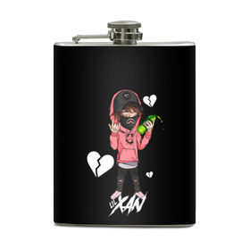 Фляга с принтом LIL XAN в городе Новоалтайск, металлический корпус | емкость 0,22 л, размер 125 х 94 мм. Виниловая наклейка запечатывается полностью | anime | lilxan | lil_xan | аниме | лил хан | лилхан