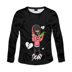 Женский лонгслив 3D с принтом LIL XAN в городе Новоалтайск, 100% полиэстер | длинные рукава, круглый вырез горловины, полуприлегающий силуэт | anime | lilxan | lil_xan | аниме | лил хан | лилхан