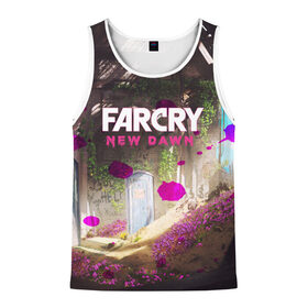 Мужская майка 3D с принтом FARCRY NEW DAWN в городе Новоалтайск, 100% полиэстер | круглая горловина, приталенный силуэт, длина до линии бедра. Пройма и горловина окантованы тонкой бейкой | Тематика изображения на принте: 