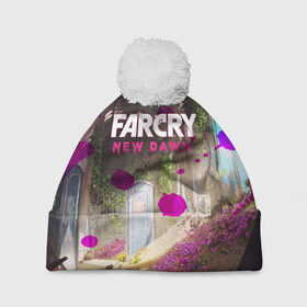 Шапка 3D c помпоном с принтом FARCRY NEW DAWN в городе Новоалтайск, 100% полиэстер | универсальный размер, печать по всей поверхности изделия | 