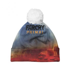 Шапка 3D c помпоном с принтом FarCry Primal в городе Новоалтайск, 100% полиэстер | универсальный размер, печать по всей поверхности изделия | 