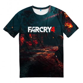 Мужская футболка 3D с принтом FARCRY 4 в городе Новоалтайск, 100% полиэфир | прямой крой, круглый вырез горловины, длина до линии бедер | Тематика изображения на принте: 
