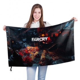 Флаг 3D с принтом FARCRY4 в городе Новоалтайск, 100% полиэстер | плотность ткани — 95 г/м2, размер — 67 х 109 см. Принт наносится с одной стороны | 