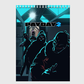 Скетчбук с принтом Payday 2 в городе Новоалтайск, 100% бумага
 | 48 листов, плотность листов — 100 г/м2, плотность картонной обложки — 250 г/м2. Листы скреплены сверху удобной пружинной спиралью | 2 | payday | беглец | бот | ограбления | пейдей | призрак | симулятор | техник | штурмовик | шутер