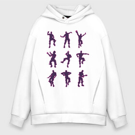 Мужское худи Oversize хлопок с принтом Fortnite dance в городе Новоалтайск, френч-терри — 70% хлопок, 30% полиэстер. Мягкий теплый начес внутри —100% хлопок | боковые карманы, эластичные манжеты и нижняя кромка, капюшон на магнитной кнопке | battle | dancer | royale | игрок | контур | силуэты | танец | танцор