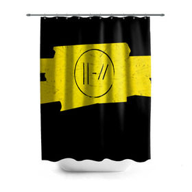 Штора 3D для ванной с принтом TWENTY ONE PILOTS - Trench в городе Новоалтайск, 100% полиэстер | плотность материала — 100 г/м2. Стандартный размер — 146 см х 180 см. По верхнему краю — пластиковые люверсы для креплений. В комплекте 10 пластиковых колец | band | best | blurry | face | indie | logo | music | one | pilots | pop | regional | rock | symbol | top | trench | twenty | vessel | группа | инди | лого | логотип | музыка | пилоты | поп | рок | символ | топ | тренч