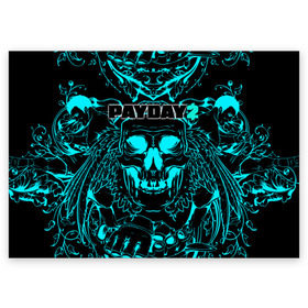 Поздравительная открытка с принтом Payday 2 в городе Новоалтайск, 100% бумага | плотность бумаги 280 г/м2, матовая, на обратной стороне линовка и место для марки
 | 2 | payday | беглец | бот | ограбления | пейдей | призрак | симулятор | техник | штурмовик | шутер