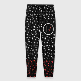 Мужские брюки 3D с принтом Twenty One Pilots - Blurryface в городе Новоалтайск, 100% полиэстер | манжеты по низу, эластичный пояс регулируется шнурком, по бокам два кармана без застежек, внутренняя часть кармана из мелкой сетки | Тематика изображения на принте: band | best | blurry | face | indie | logo | music | one | pilots | pop | regional | rock | symbol | top | trench | twenty | vessel | группа | инди | лого | логотип | музыка | пилоты | поп | рок | символ | топ | тренч