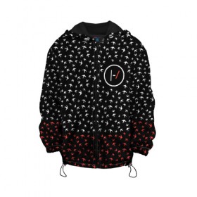 Детская куртка 3D с принтом Twenty One Pilots - Blurryface в городе Новоалтайск, 100% полиэстер | застежка — молния, подол и капюшон оформлены резинкой с фиксаторами, по бокам — два кармана без застежек, один потайной карман на груди, плотность верхнего слоя — 90 г/м2; плотность флисового подклада — 260 г/м2 | band | best | blurry | face | indie | logo | music | one | pilots | pop | regional | rock | symbol | top | trench | twenty | vessel | группа | инди | лого | логотип | музыка | пилоты | поп | рок | символ | топ | тренч