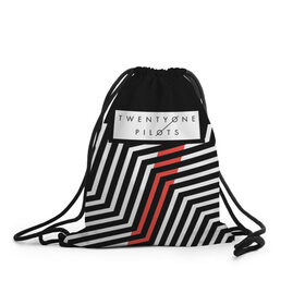 Рюкзак-мешок 3D с принтом Twenty One Pilots - Blurryface в городе Новоалтайск, 100% полиэстер | плотность ткани — 200 г/м2, размер — 35 х 45 см; лямки — толстые шнурки, застежка на шнуровке, без карманов и подкладки | band | best | blurry | face | indie | logo | music | one | pilots | pop | regional | rock | symbol | top | trench | twenty | vessel | группа | инди | лого | логотип | музыка | пилоты | поп | рок | символ | топ | тренч